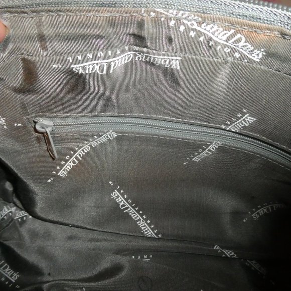 VNT Whiting Davis Leather Trim Satchel Handbag! - Picture 6 of 7